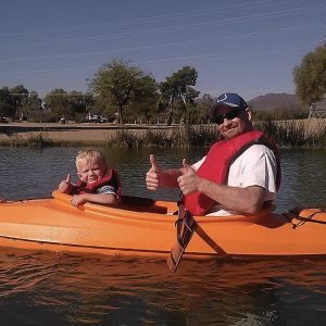 Dad and Son On Silverbell lake